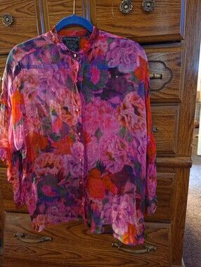Johnny Was:  Sheer Light Weight Blouse.